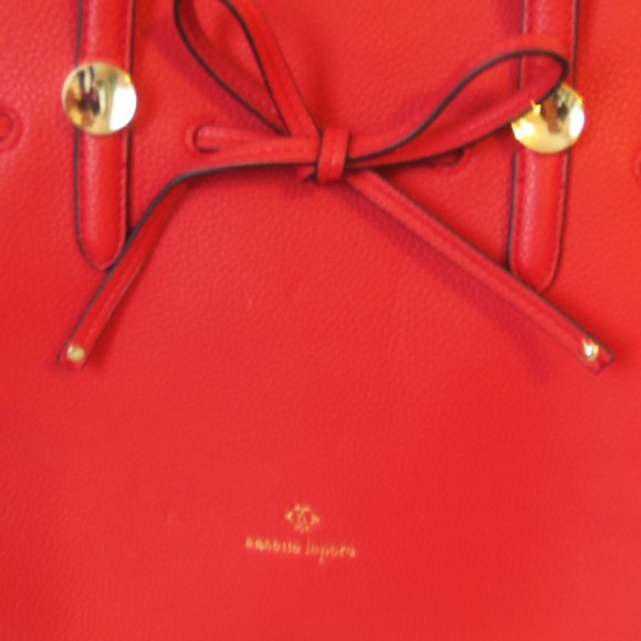 Nanette Lepore Arabella Bow Bag Red, faux leather, satchel tote bag - Picture 4 of 12